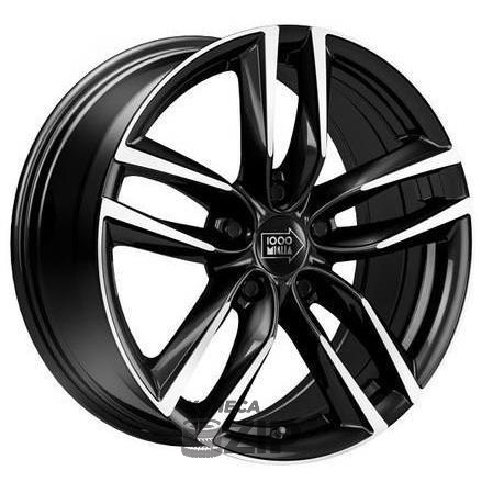 колесные диски 1000 Miglia MM1011 7.5x17 5*112 ET45 DIA66.6 Gloss Black Polished Литой