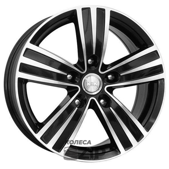 колесные диски K&K да Винчи 7x16 5*112 ET49 DIA57.1 Алмаз черный Литой
