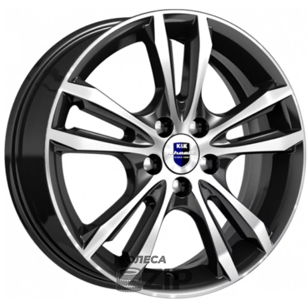 колесные диски K&K Samara 6x16 4*100 ET40 DIA67.1 Алмаз черный Литой