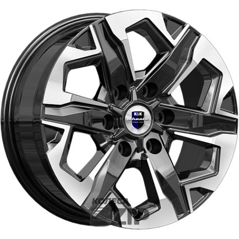 колесные диски K&K Тейт 7.5x17 6*139.7 ET25 DIA78.1 Алмаз черный Литой