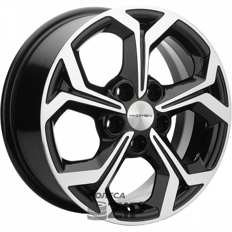 колесные диски Khomen KHW 1606 6.5x16 5*108 ET50 DIA63.3 Black-FP Литой