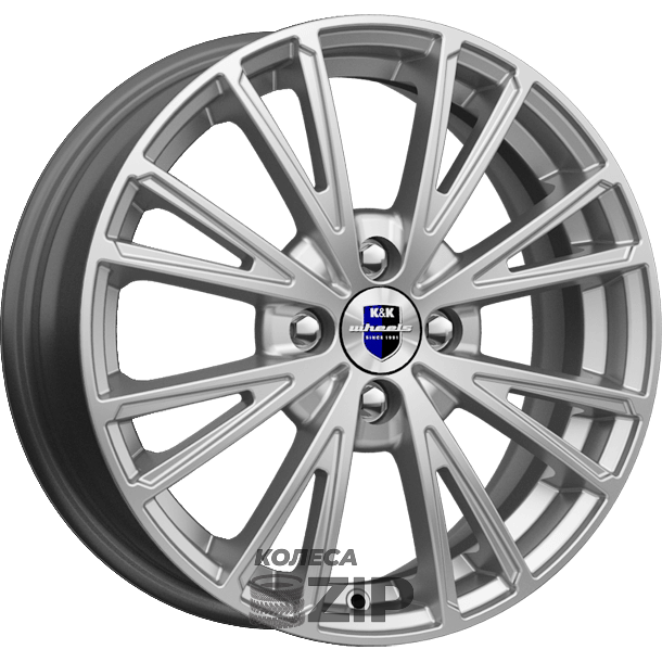 колесные диски K&K Меандр 6x15 4*100 ET40 DIA60.1 Сильвер Литой