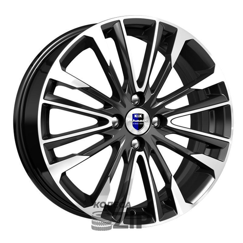 колесные диски K&K Сильверстоун 6.5x17 4*100 ET40 DIA67.1 Алмаз черный Литой