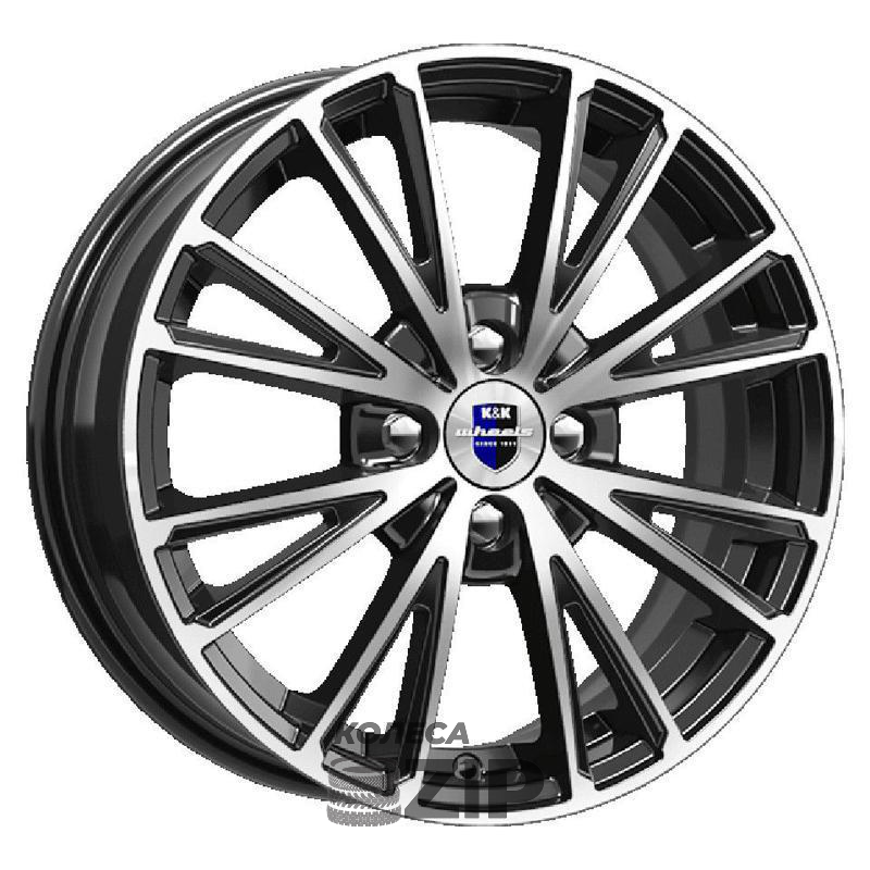 колесные диски K&K Меандр 6x16 4*100 ET40 DIA67.1 Алмаз черный SK Литой