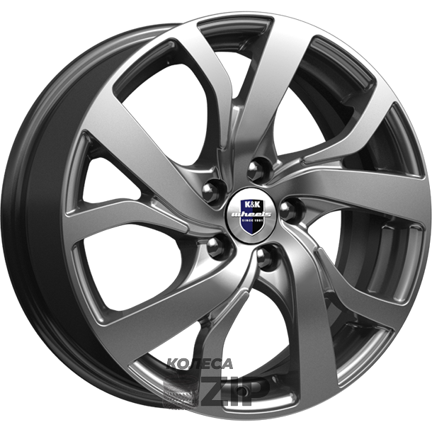колесные диски K&K Палермо 6x15 5*100 ET38 DIA57.1 Дарк платинум Литой