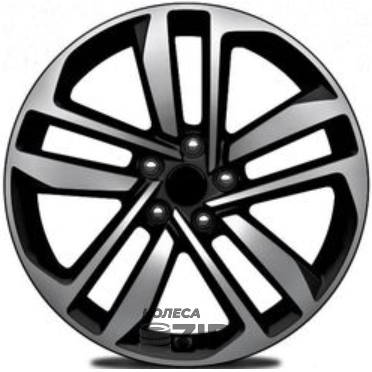 колесные диски Khomen KHW 1612 6.5x16 5*114.3 ET50 DIA67.1 Black-FP Литой