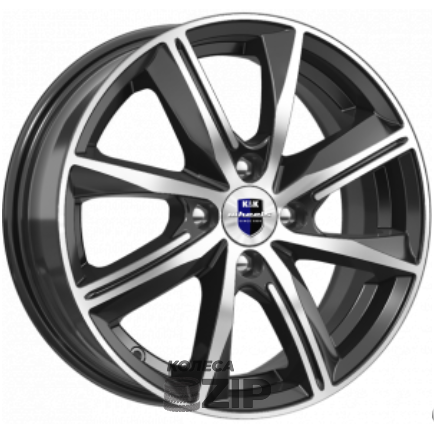 колесные диски K&K Арнар 7x16 5*100 ET46 DIA57.1 Алмаз черный Литой