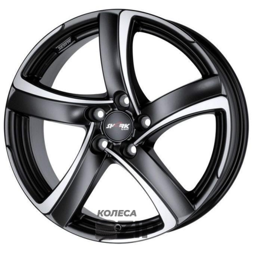 колесные диски Alutec Shark 7.5x17 5*114.3 ET38 DIA70.1 Racing black front polished Литой