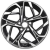 колесные диски Khomen KHW 1716 7x17 5*114.3 ET45 DIA67.1 Black-FP Литой